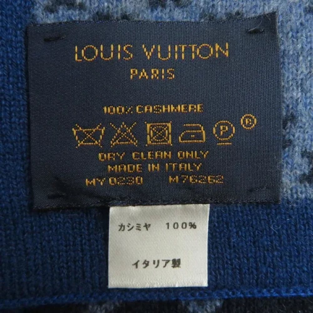 Louis Vuitton Vintage Pre-owned Cashmere scarves Blue Dames