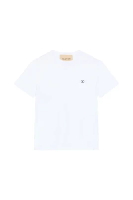Cotton T-Shirt med VLogo-broderi