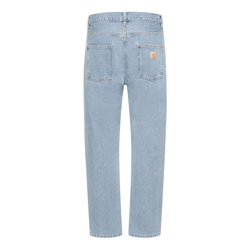 Carhartt WIP Klassieke Blauwe Katoenen Jeans Blue Heren