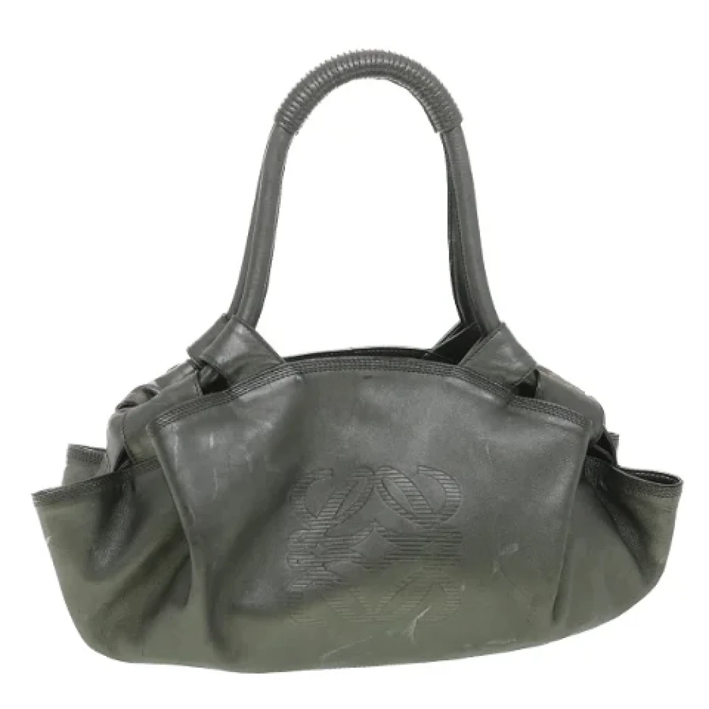 Loewe Pre-owned Leather handbags Gray Dames