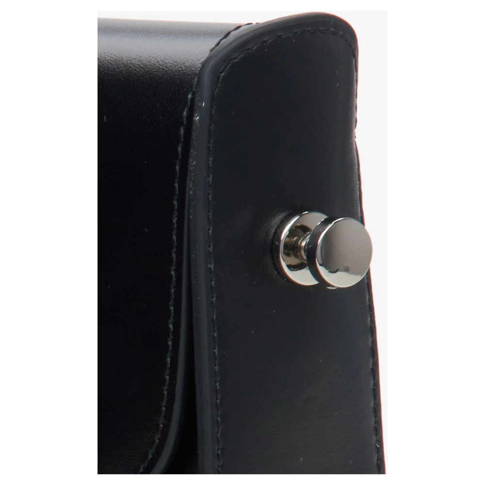 Estro Dames Zwarte Leren Schoudertas Er00115675 Black Dames