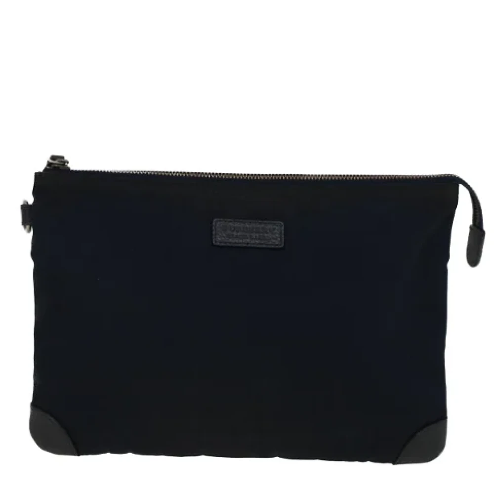 Burberry Vintage Pre-owned Fabric clutches Black Dames