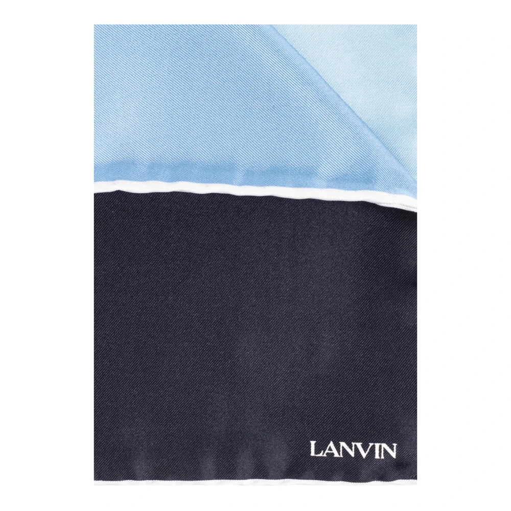 Lanvin Zijden pochet Blue Heren