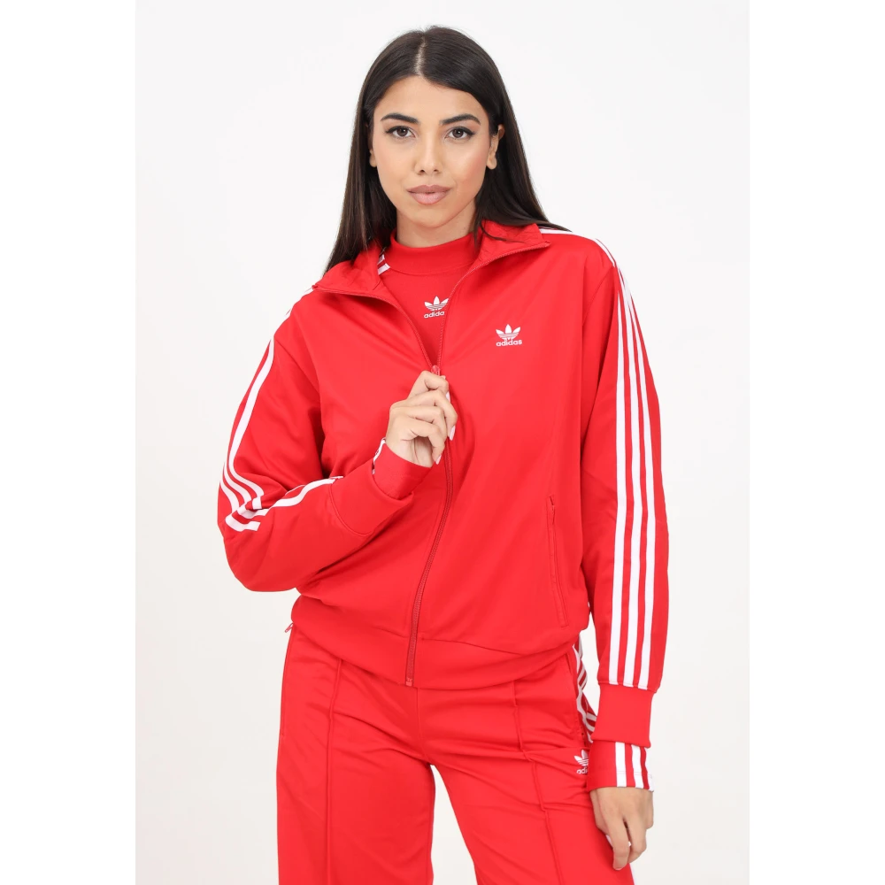 adidas Originals Rode Adicolor Classics Rits Sweater Red Dames
