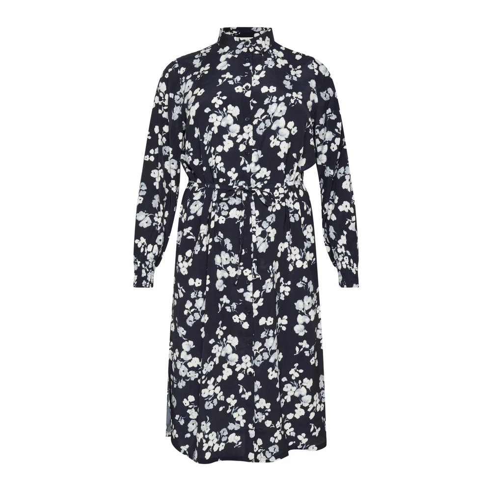 Kaffe Curve Marine Flower Jurk Multicolor Dames