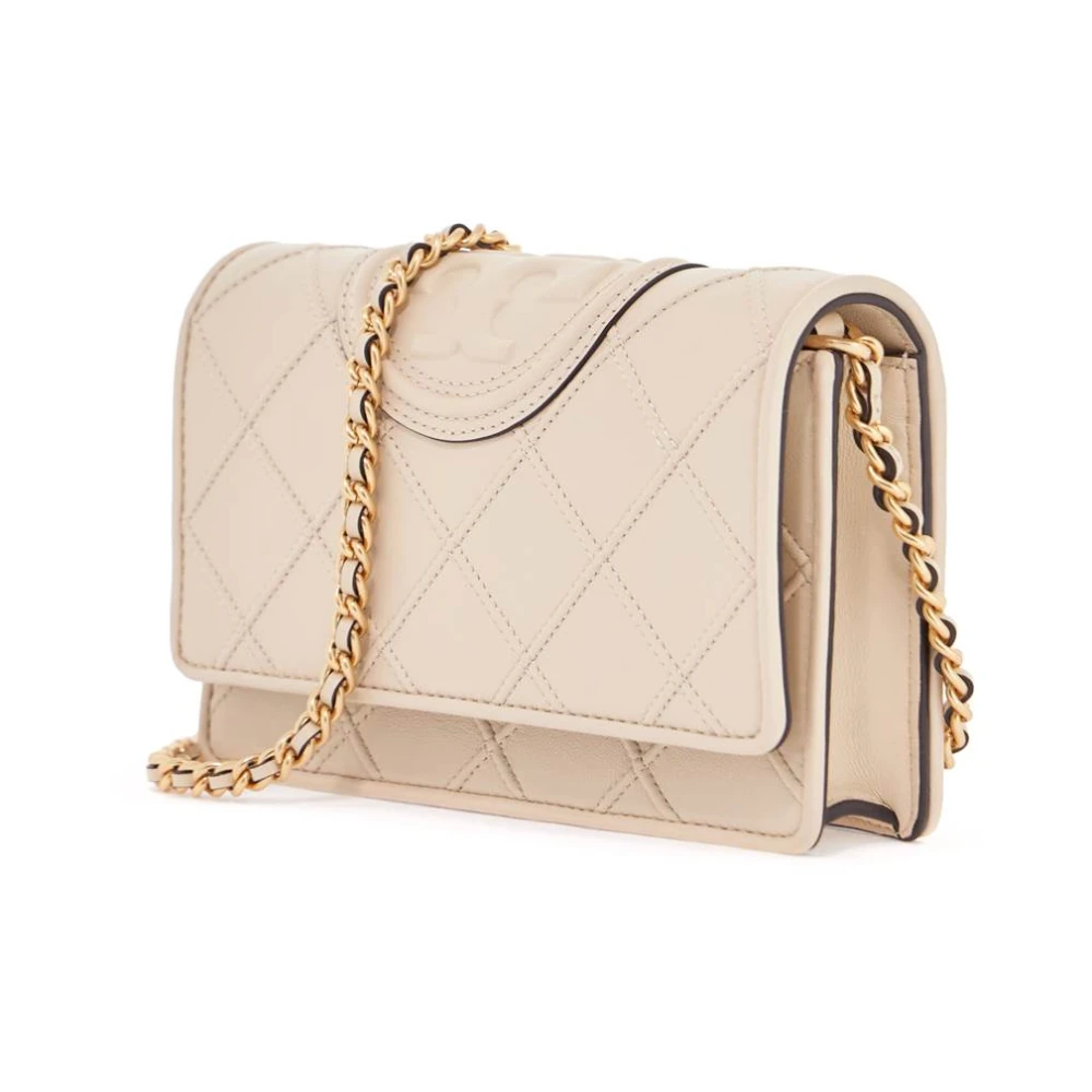 TORY BURCH Diamantquilted Crossbody Tas Beige Dames