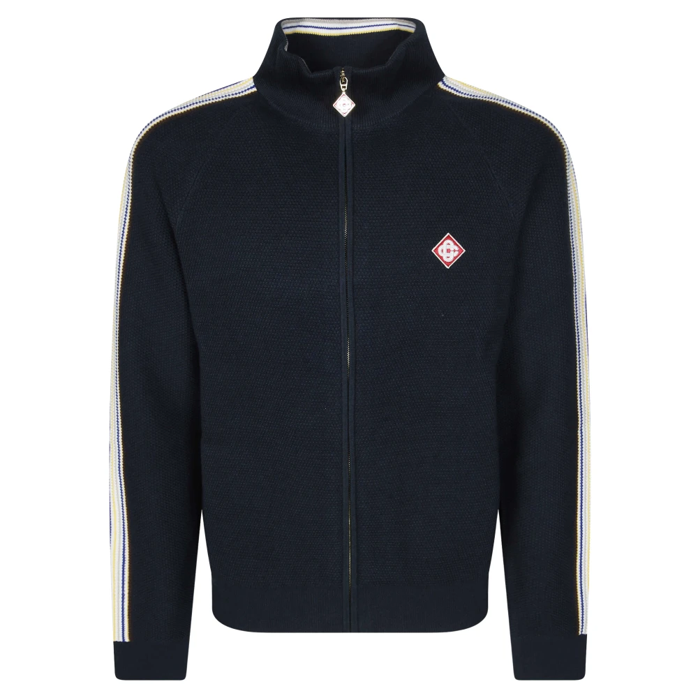 Casablanca Cafe Culture Track Jacket - Male - Zip-Throughs - Blue - Xl - Sweatshirts & Hoodies
