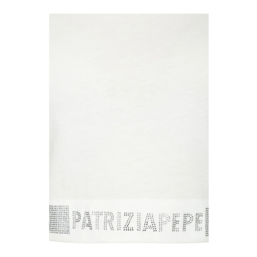 PATRIZIA PEPE Korte Mouw T-shirt White Dames
