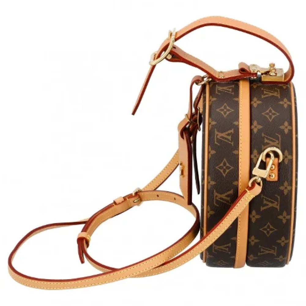 Louis Vuitton Vintage Tweedehands Bruin Canvas Louis Vuitton Hoedendoos Brown Dames