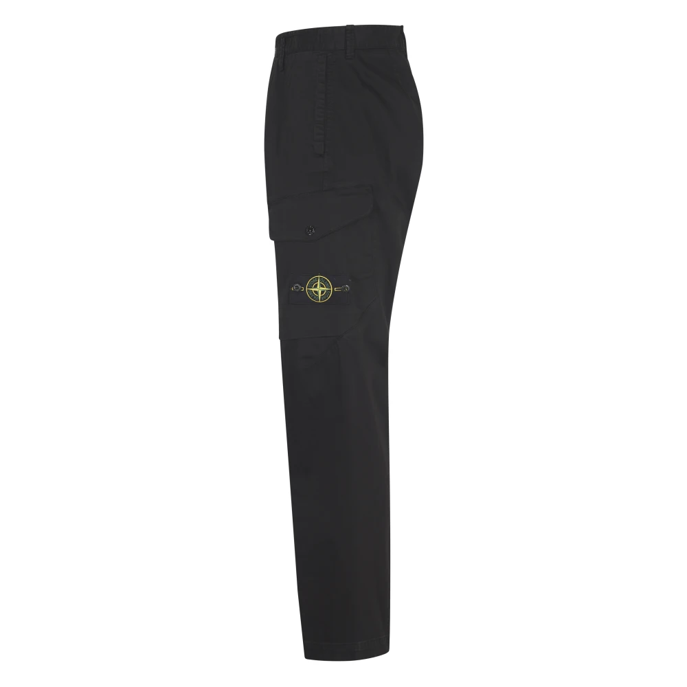Stone Island Zwarte Stijlvolle Broek Black Heren