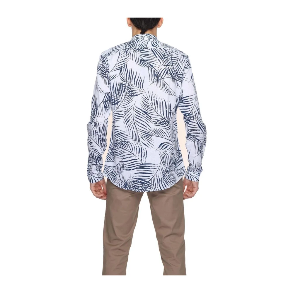 Antony Morato Linnen overhemd met lange mouwen Collectie Lente Zomer Blue Heren