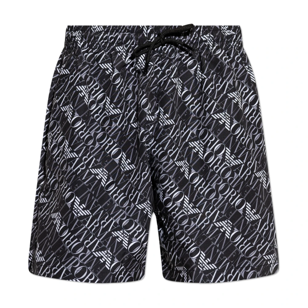 Emporio Armani Hombre Negro Trajes De Baño, Talla: M