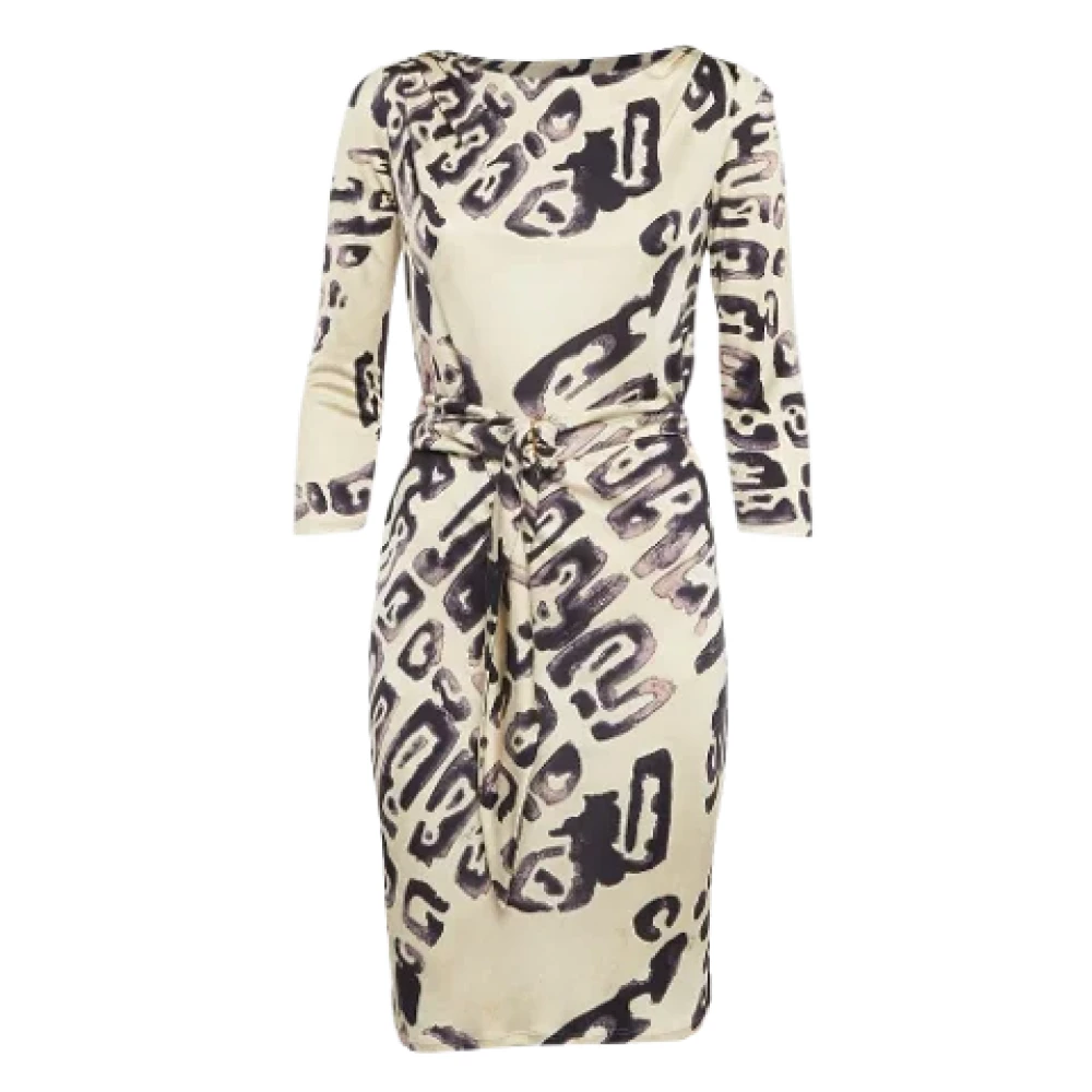 Emilio Pucci Pre-owned Silk dresses Beige Dames