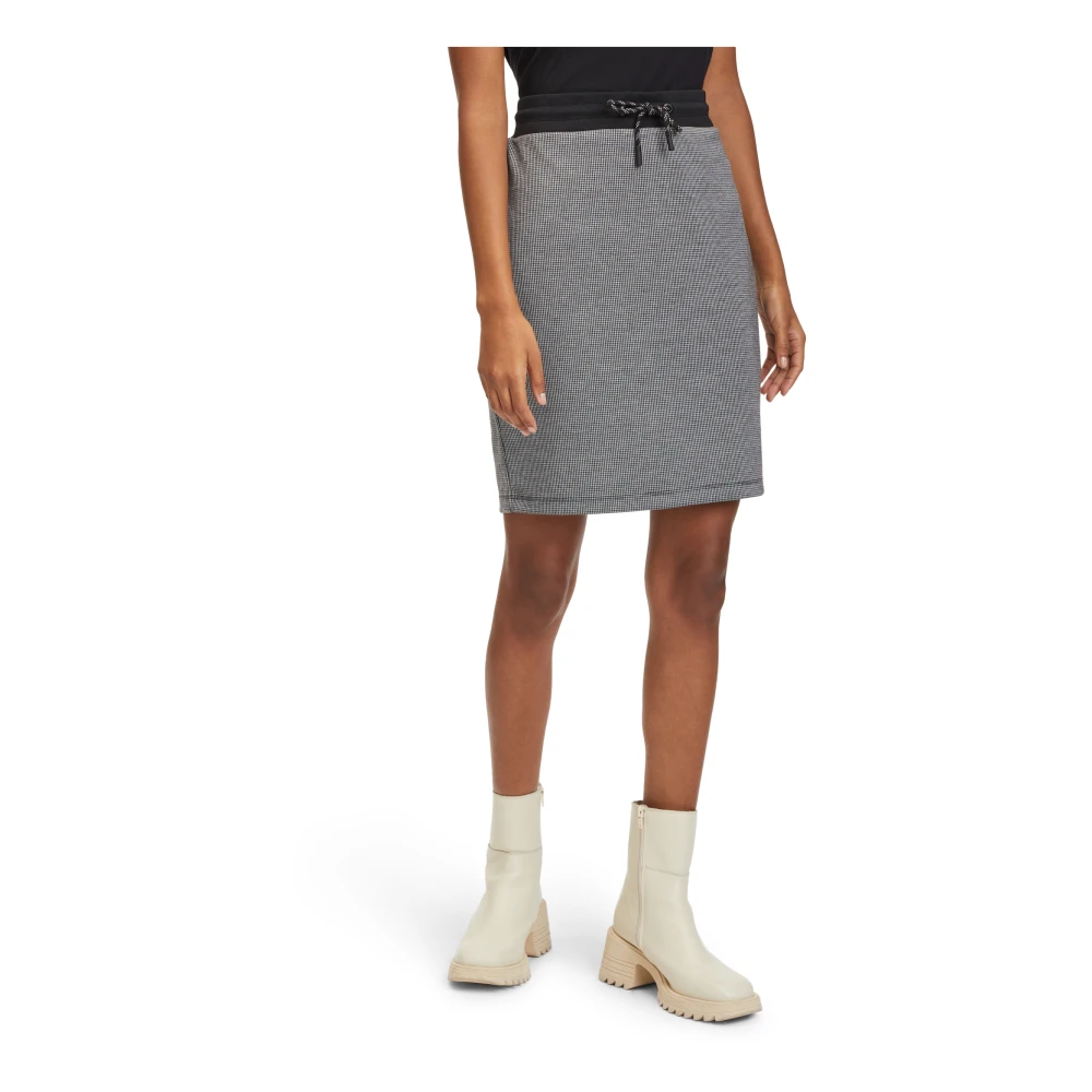 Betty & Co Jersey Rok met Strikceintuur Gray Dames