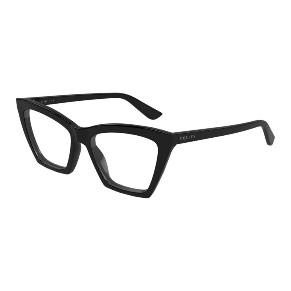 Alexander Mcqueen Women's Black Glasses, 54 Mm, Spike Cat-Eye Frame