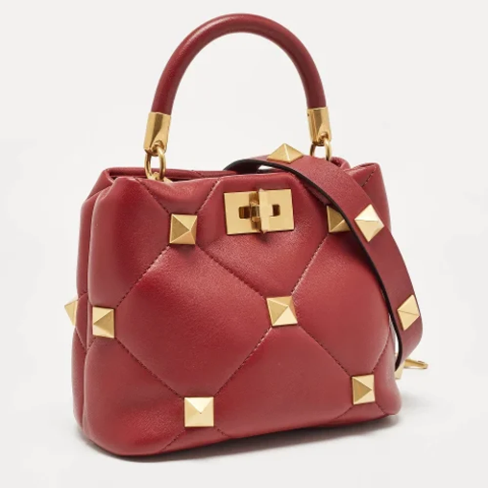 Valentino Vintage Pre-owned Leather handbags Red Dames