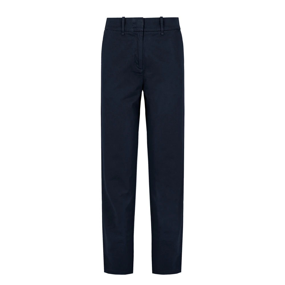 Bomboogie Women's Blue Slim Fit Trousers In Stretch Cotton - Chinos - Xs - Trousers