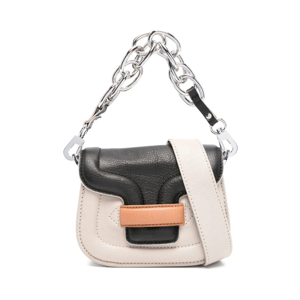 Pierre Hardy Taupe Foldover Ketting-Link Schoudertas Multicolor Dames