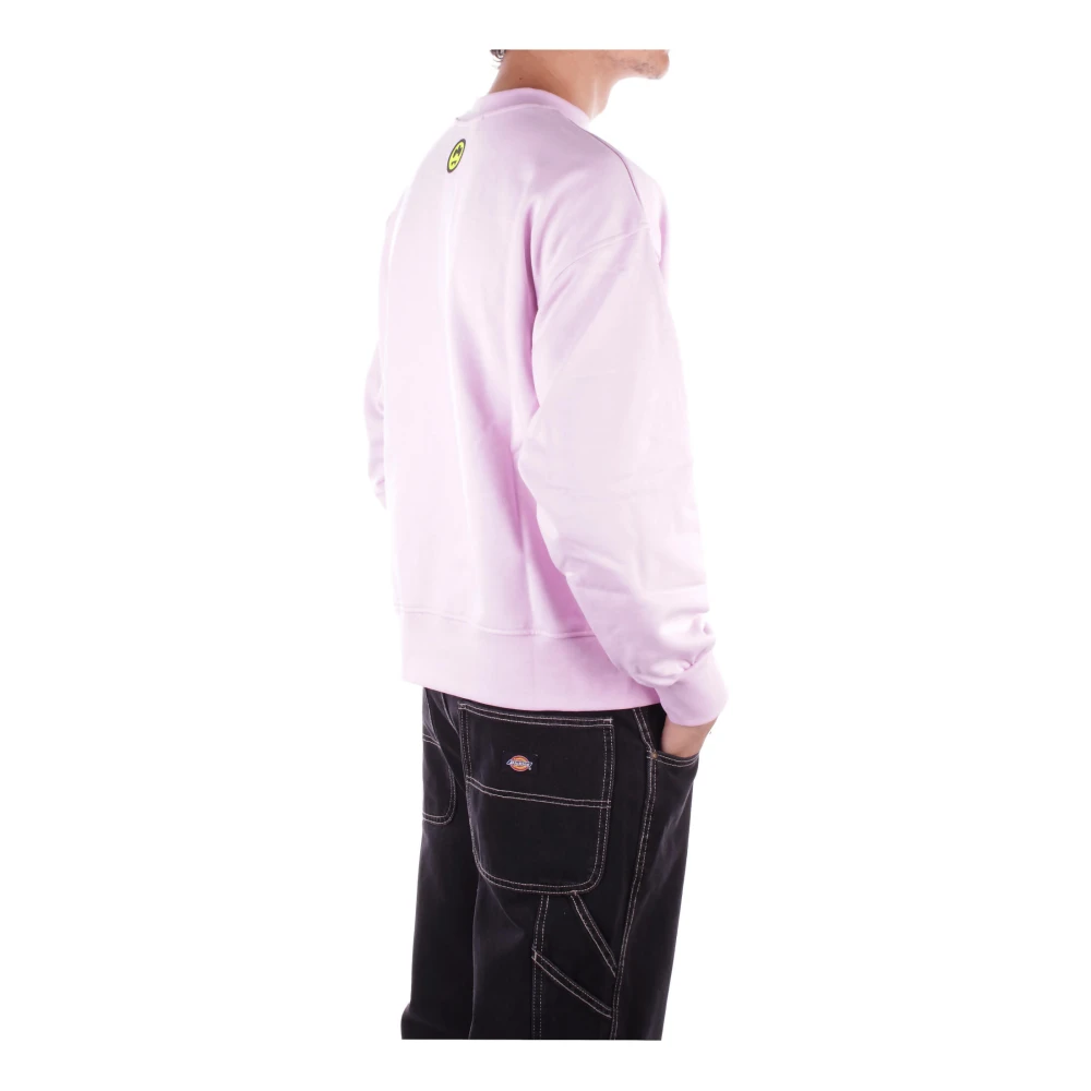 Barrow Roze Logo Sweater Pink Heren