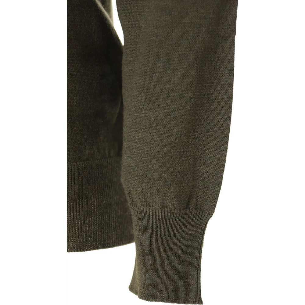 Brooksfield Round-neck Knitwear Green Heren