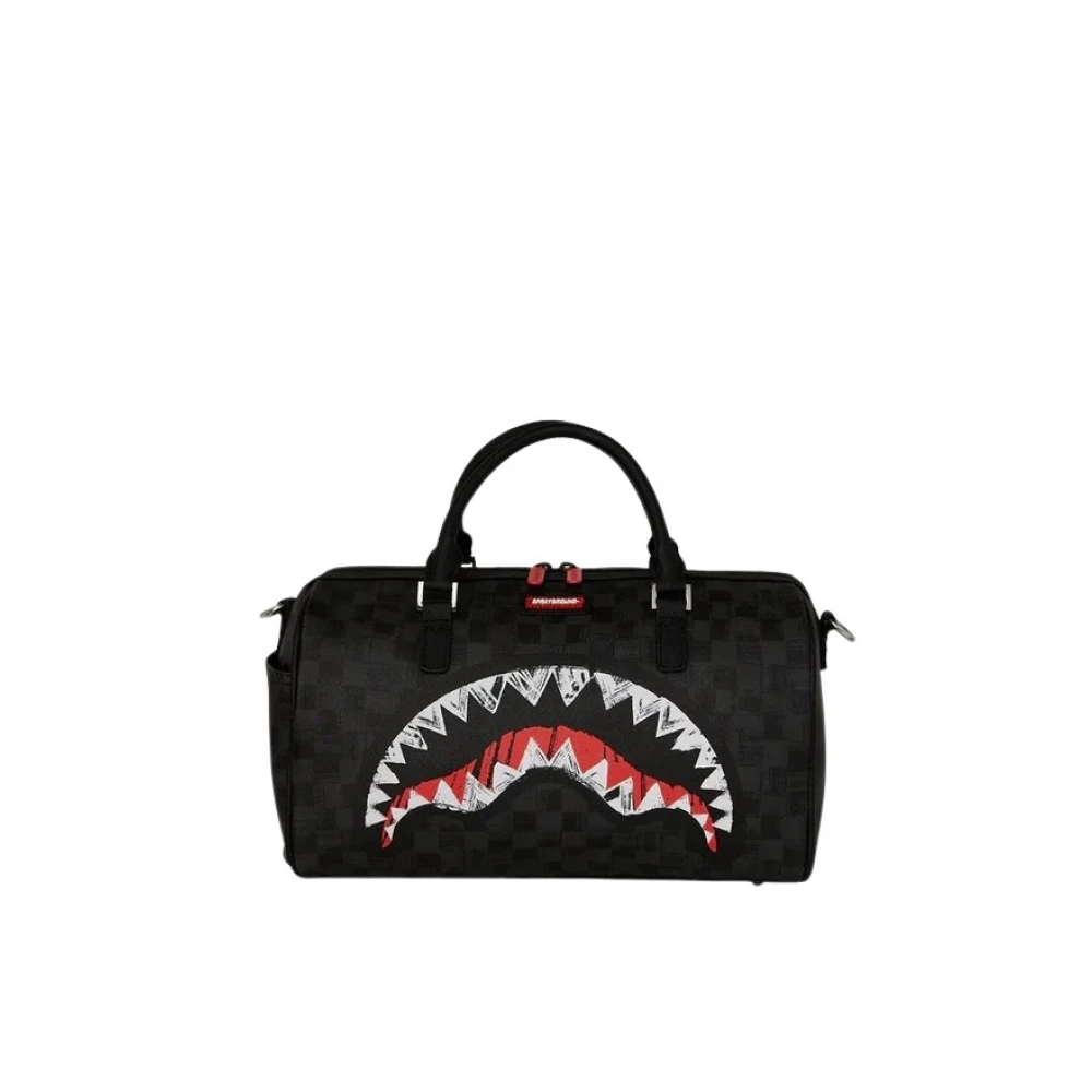 Sprayground Women's Black Mini Duffle Sharks - Handbags - One Size - Bags