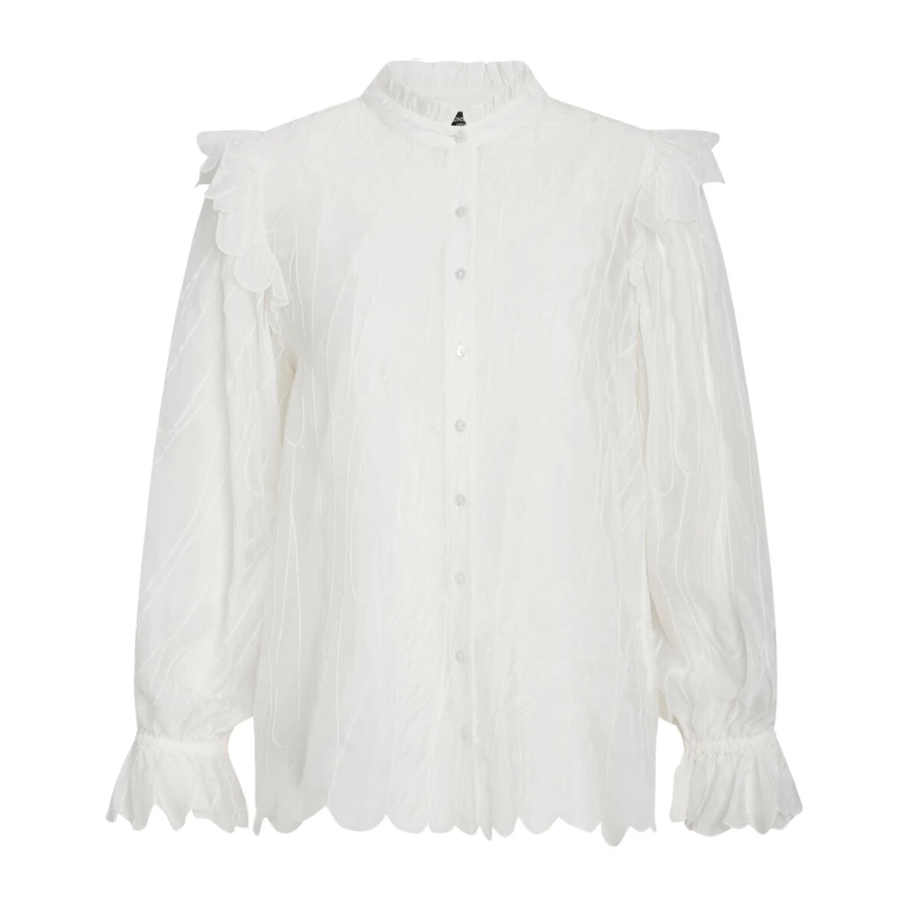 Bruuns Bazaar Vrouwelijke Cyperusbbcaro Shirt Blouse White Dames