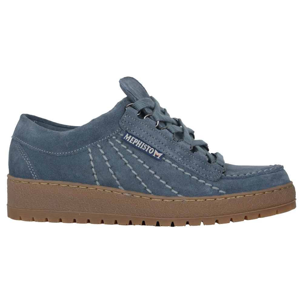 Mephisto Blauwe veterschoen voor heren Heren Schoenen