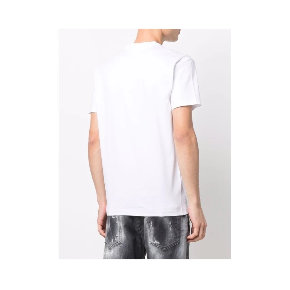 Dsquared2 Icon Spray Cool T-shirt White Heren