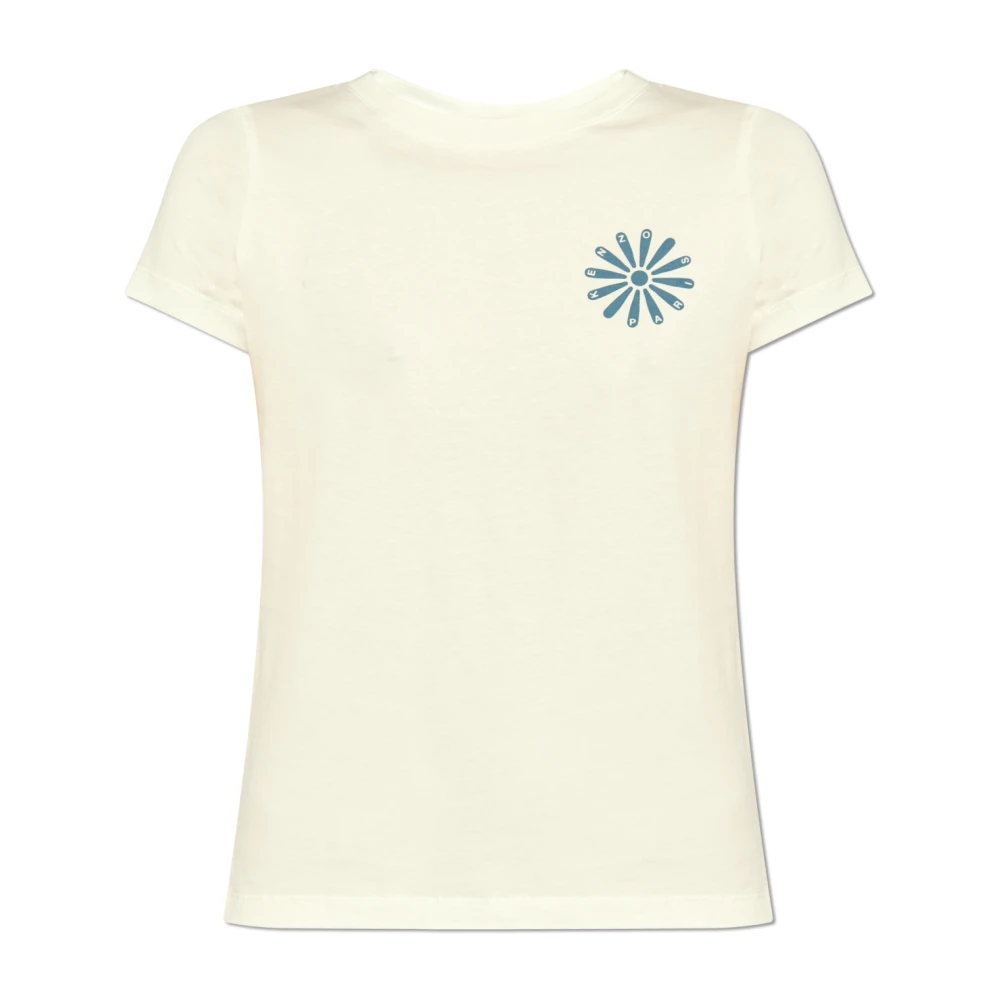 Kenzo Bedrukt T-shirt Beige Dames