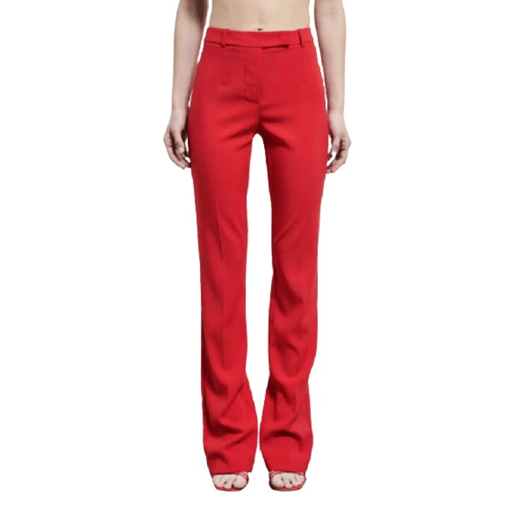 Patrizia Pepe Vrouw Rood Broeken Dames, M, Wide Broeken