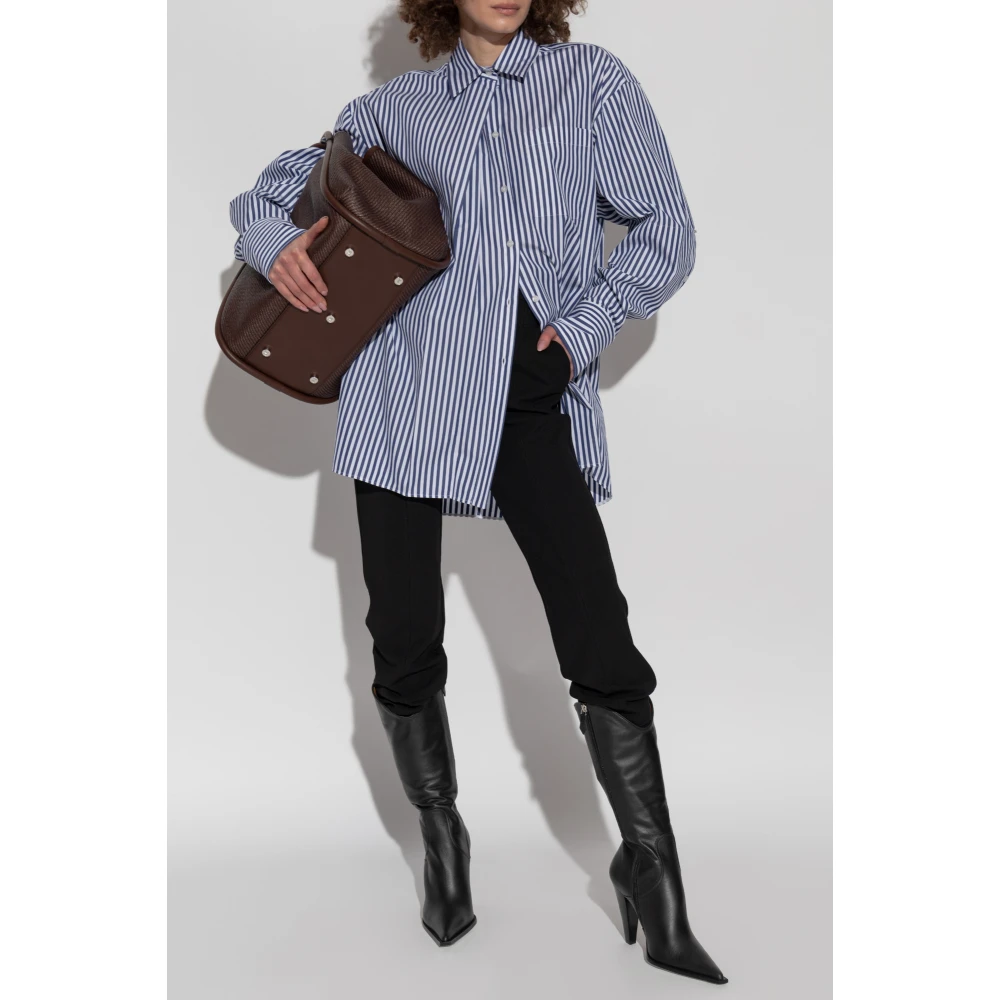 SPORTMAX Katoenen shirt 'Firma' Blue Dames