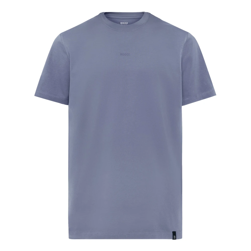Boggi Milano T-shirt van stretch Supima-katoen Blue Heren