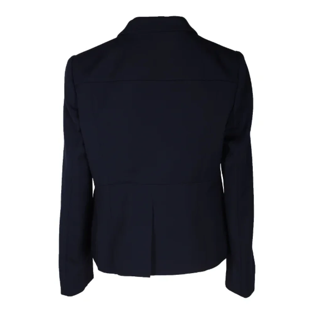 Miu Pre-owned Wool outerwear Blue Dames
