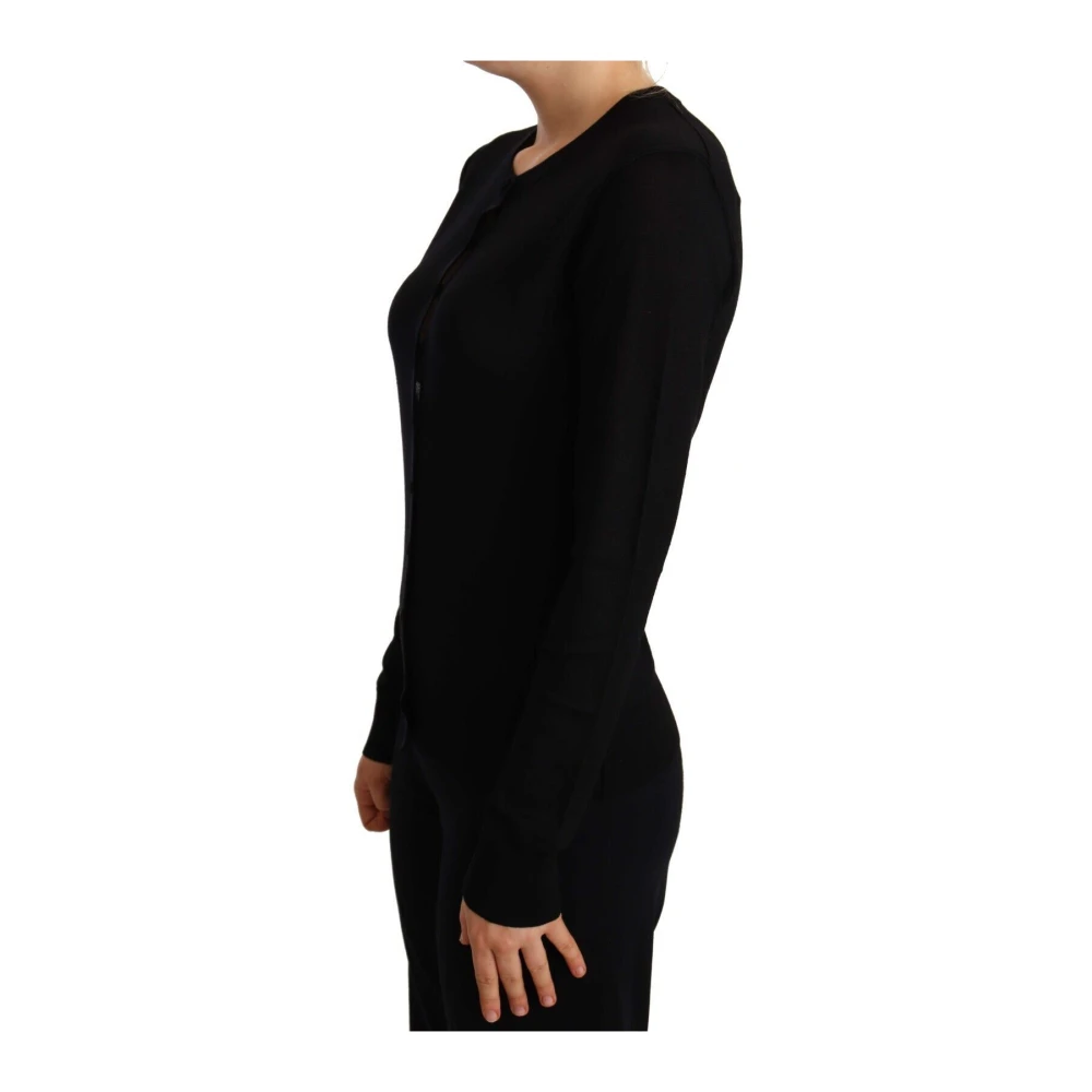 Dolce & Gabbana Elegante wollen trui met ronde hals Black Dames