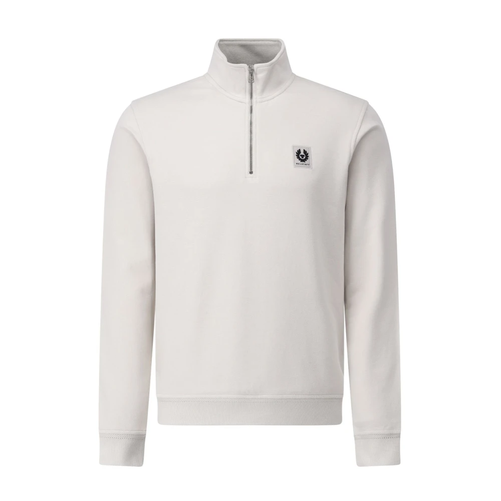 Belstaff Modernt Half-Zip Sweatshirt Beige, Herr