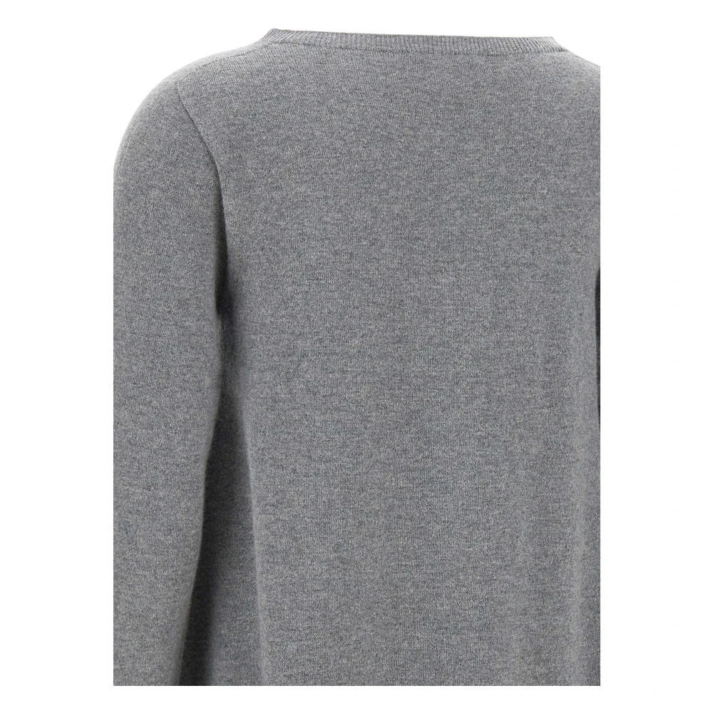 Kangra Kasjmier Wol Trui Grijs Boothals Gray Dames