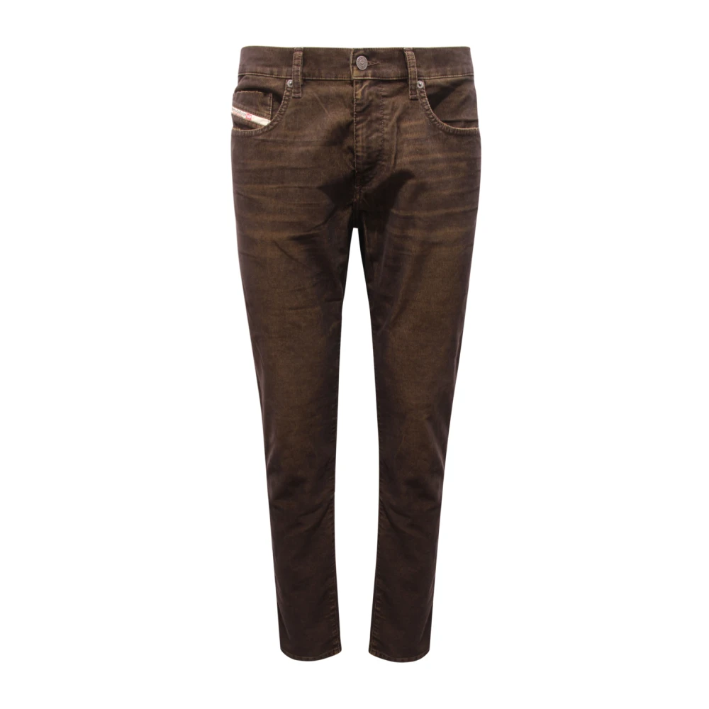 Diesel Men's Brown 2019 D-Strukt Velvet Trousers - Slim Fit Jeans - W28 - Jeans