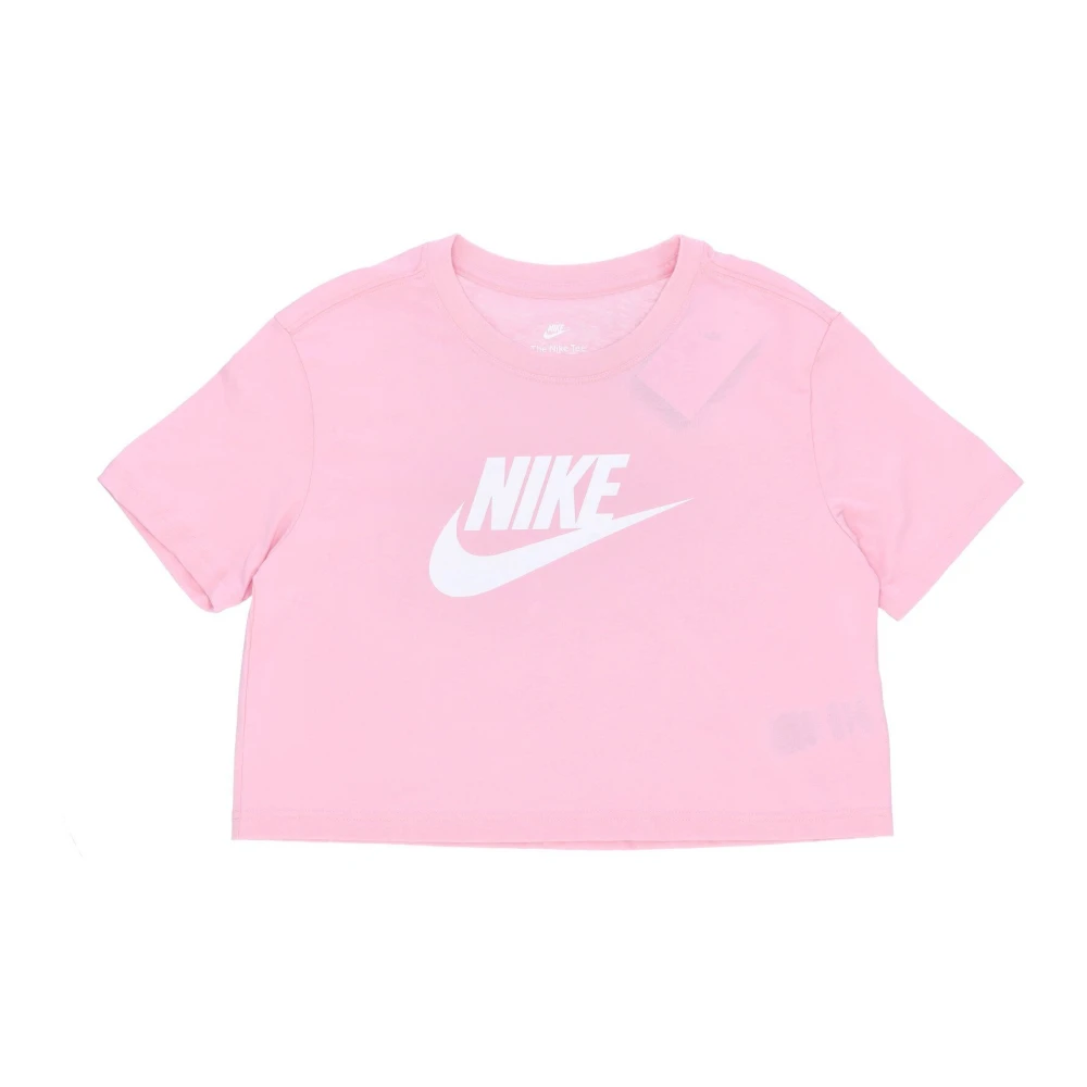 Nike Zachtroze Crop Icon Tee Pink Dames