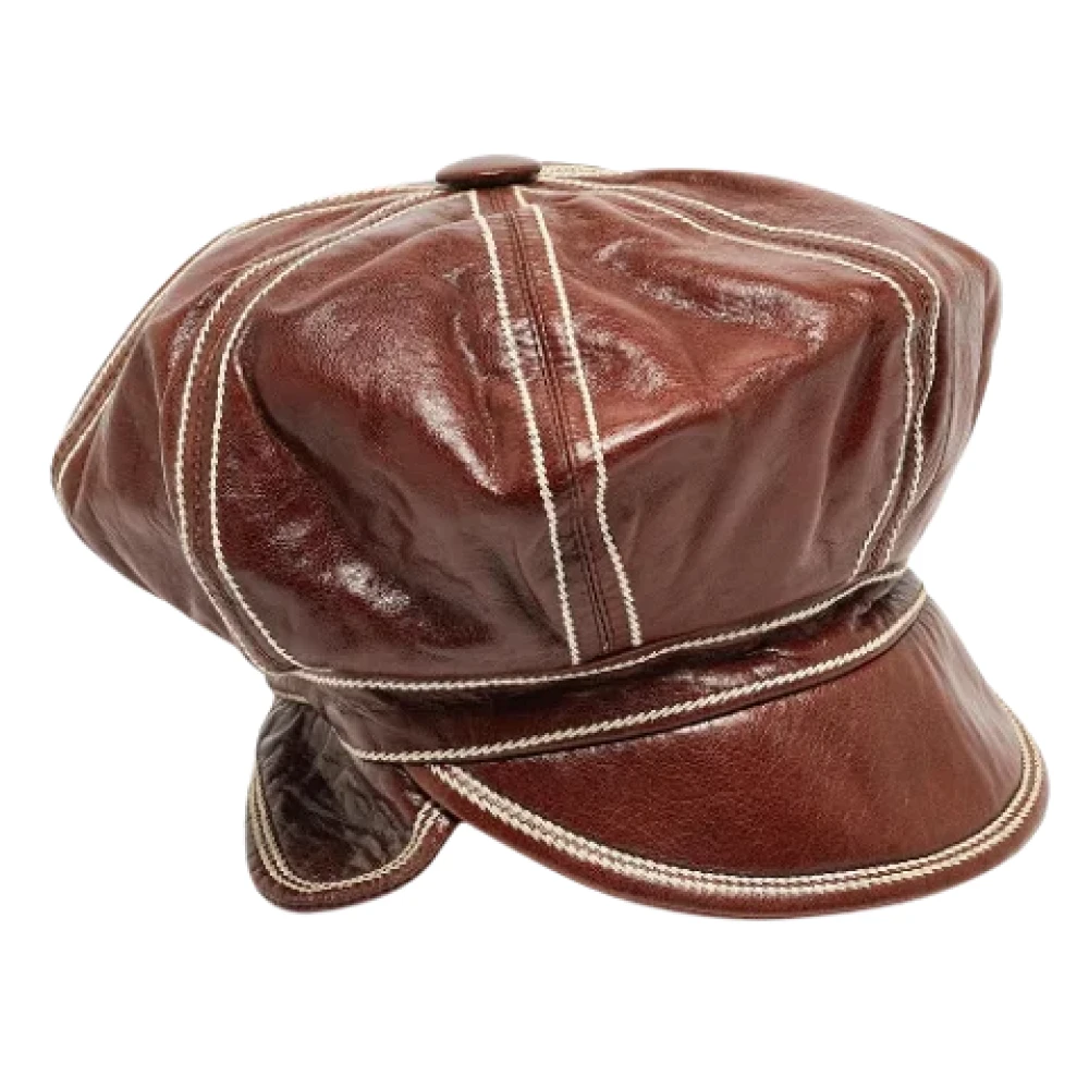 Dior Vintage Pre-owned Tyg hattar-och-kepsar Brown, Dam