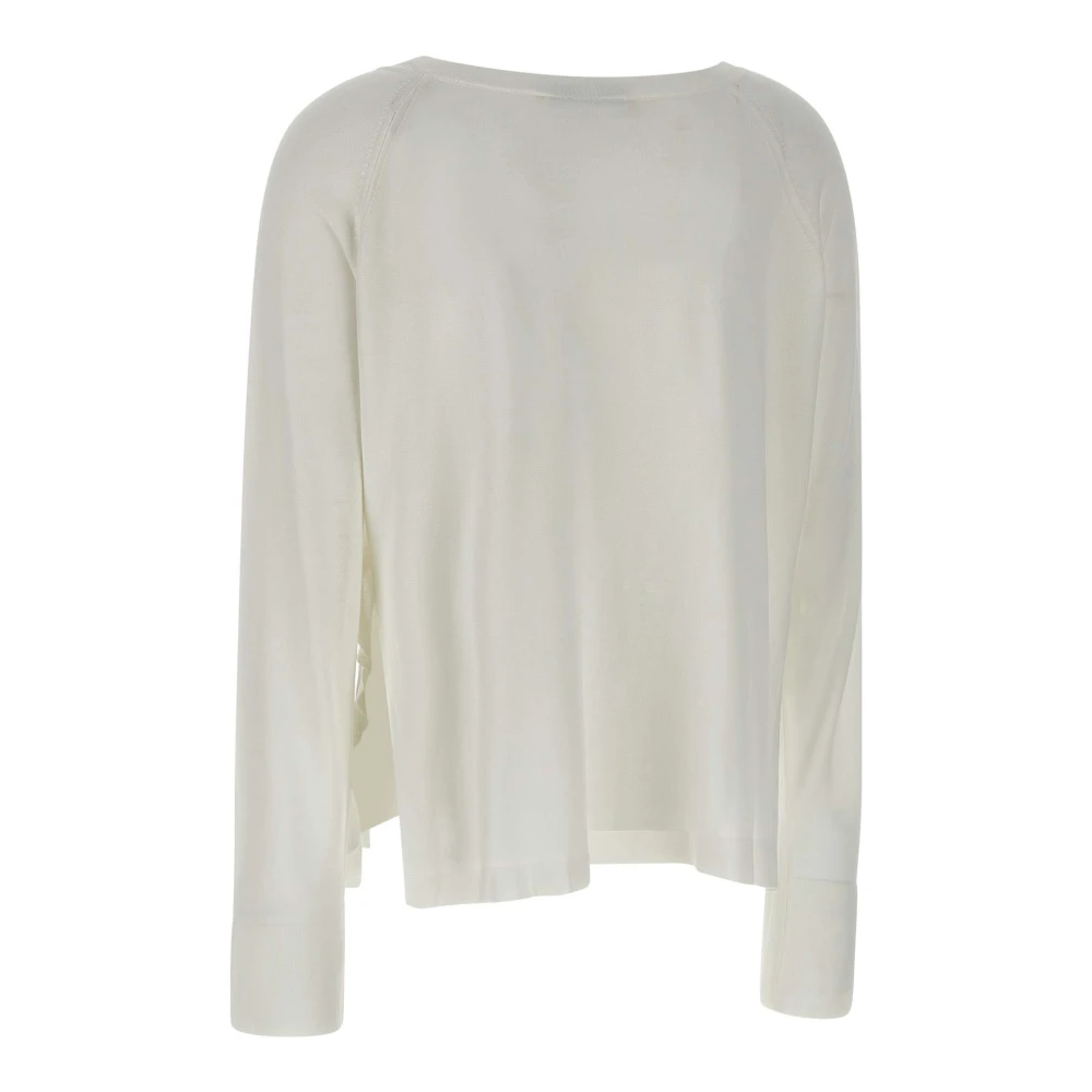 Kaos Witte Viscose Blend Trui Italië White Dames