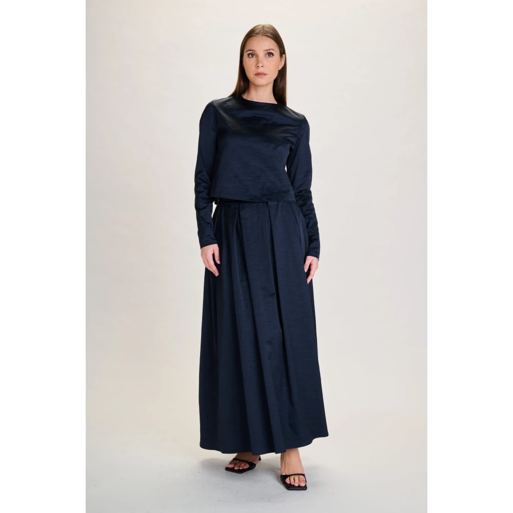 March23 Maxi-rok met bloemenprint Blue Dames