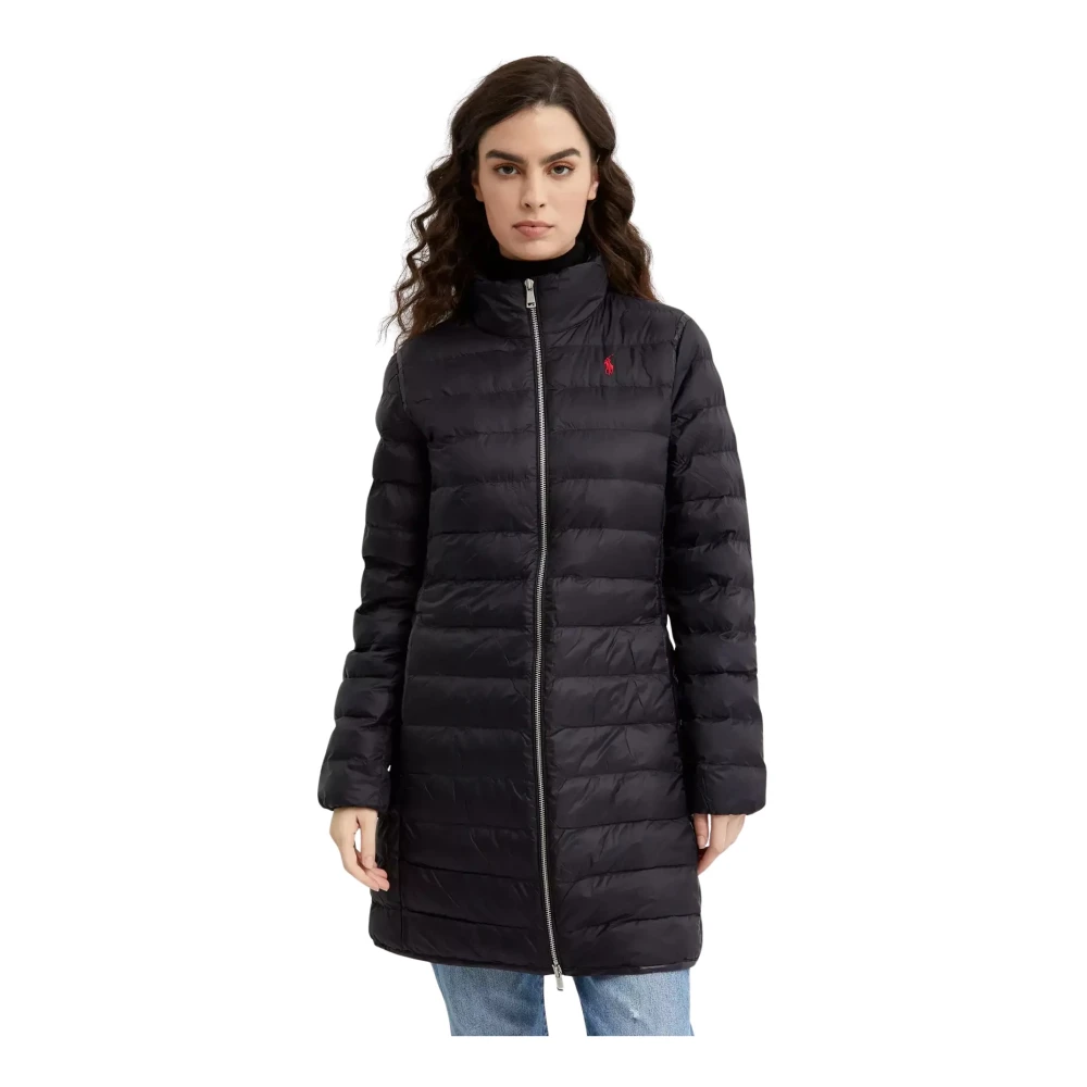 Ralph Lauren Svart quiltad jacka Black, Dam