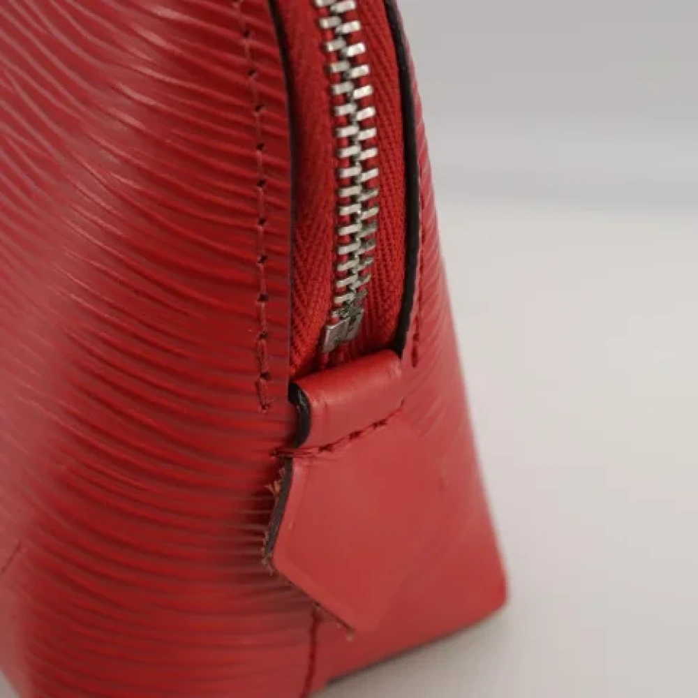 Louis Vuitton Vintage Pre-owned Leather pouches Red Dames