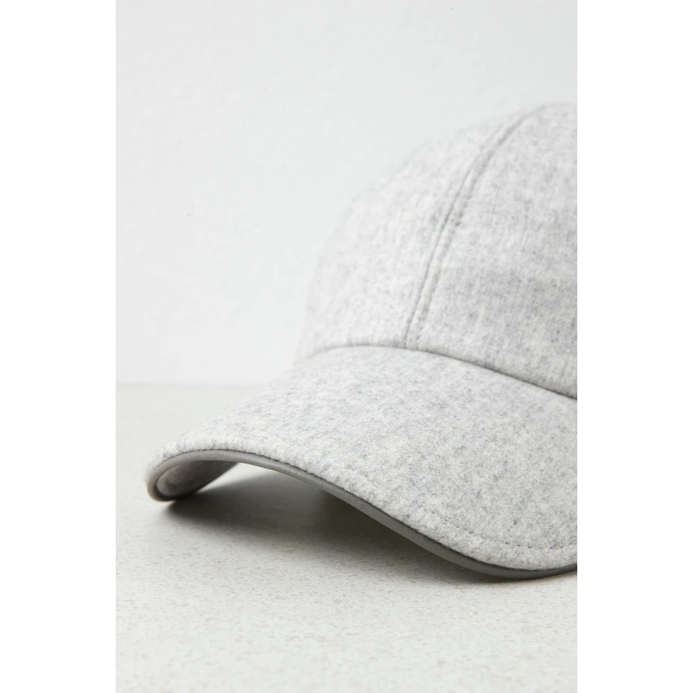 PESERICO Cashmere blend baseballpet Gray Unisex