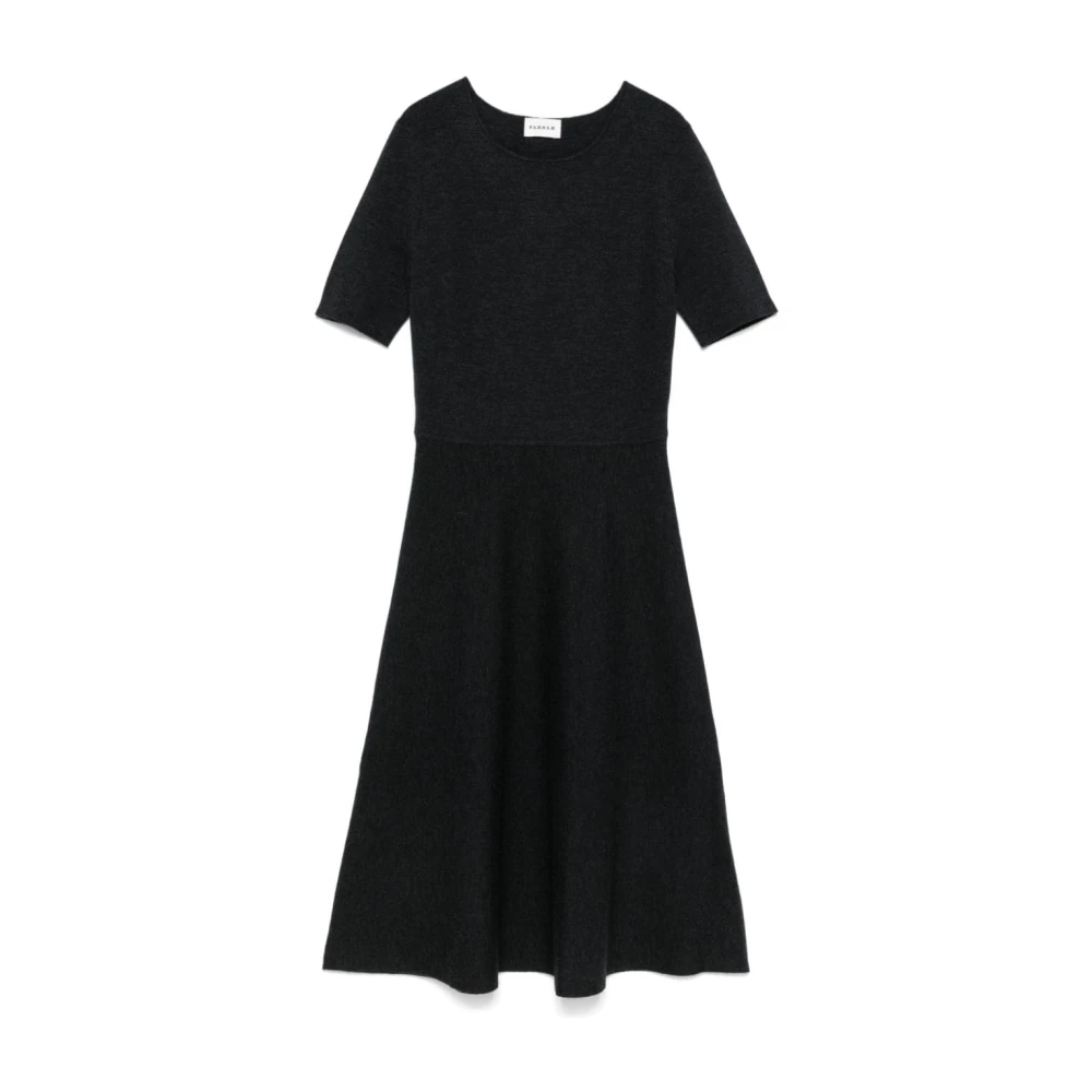 P.a.r.o.s.h. Grijze Wollen Blend Gebreide Midi Jurk Gray Dames
