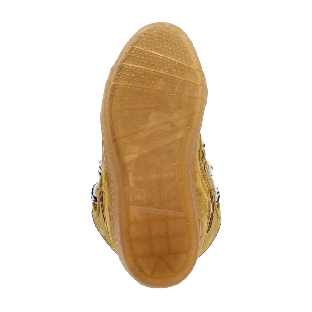 Lanvin Gele Leren Sneakers met Ademende Details Yellow Dames
