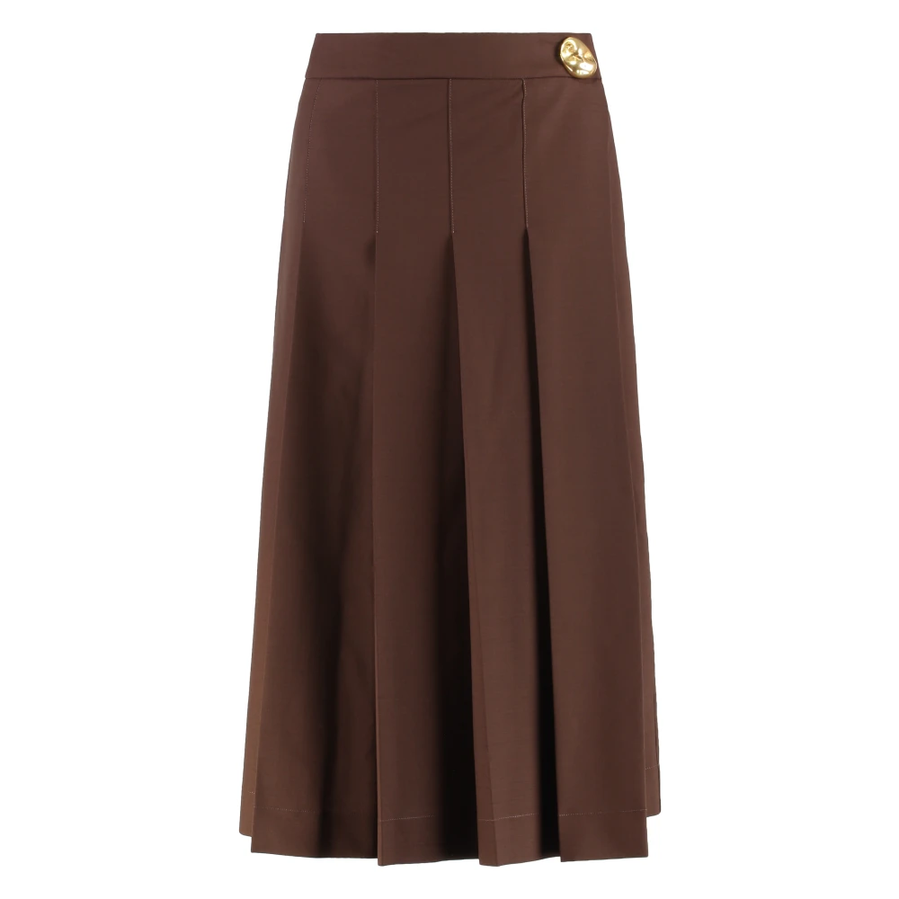 Fabiana Filippi Women's Brown Pleated Skirt