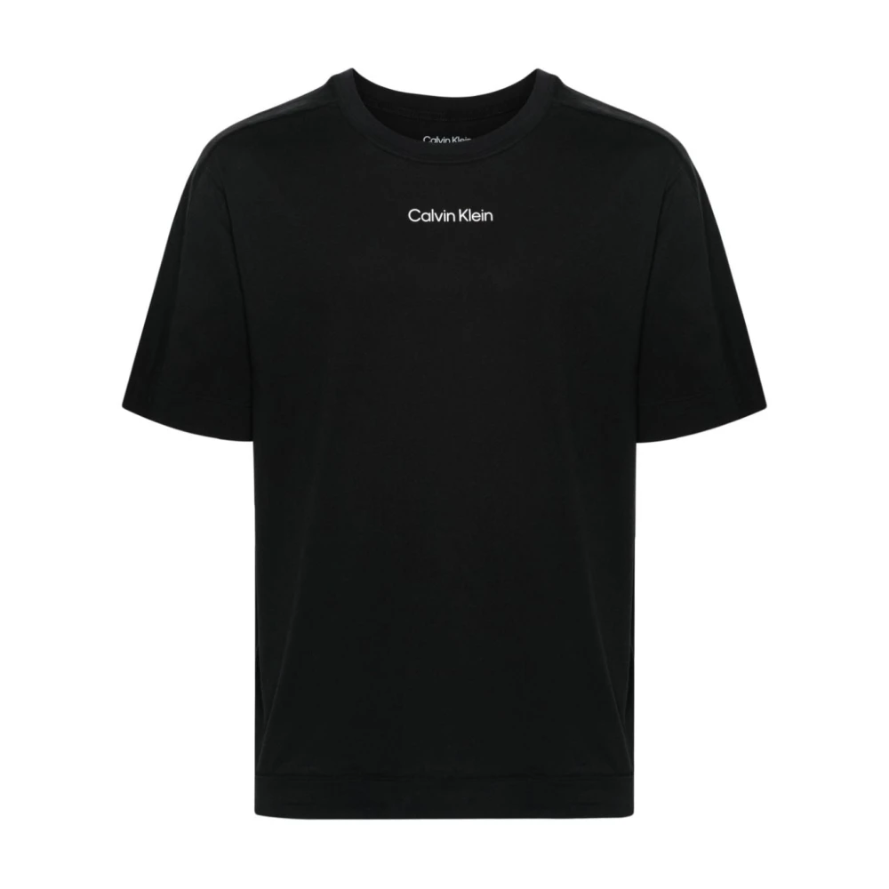 Calvin Klein Stijlvolle Zwarte Katoenen Heren T-shirt Black Heren
