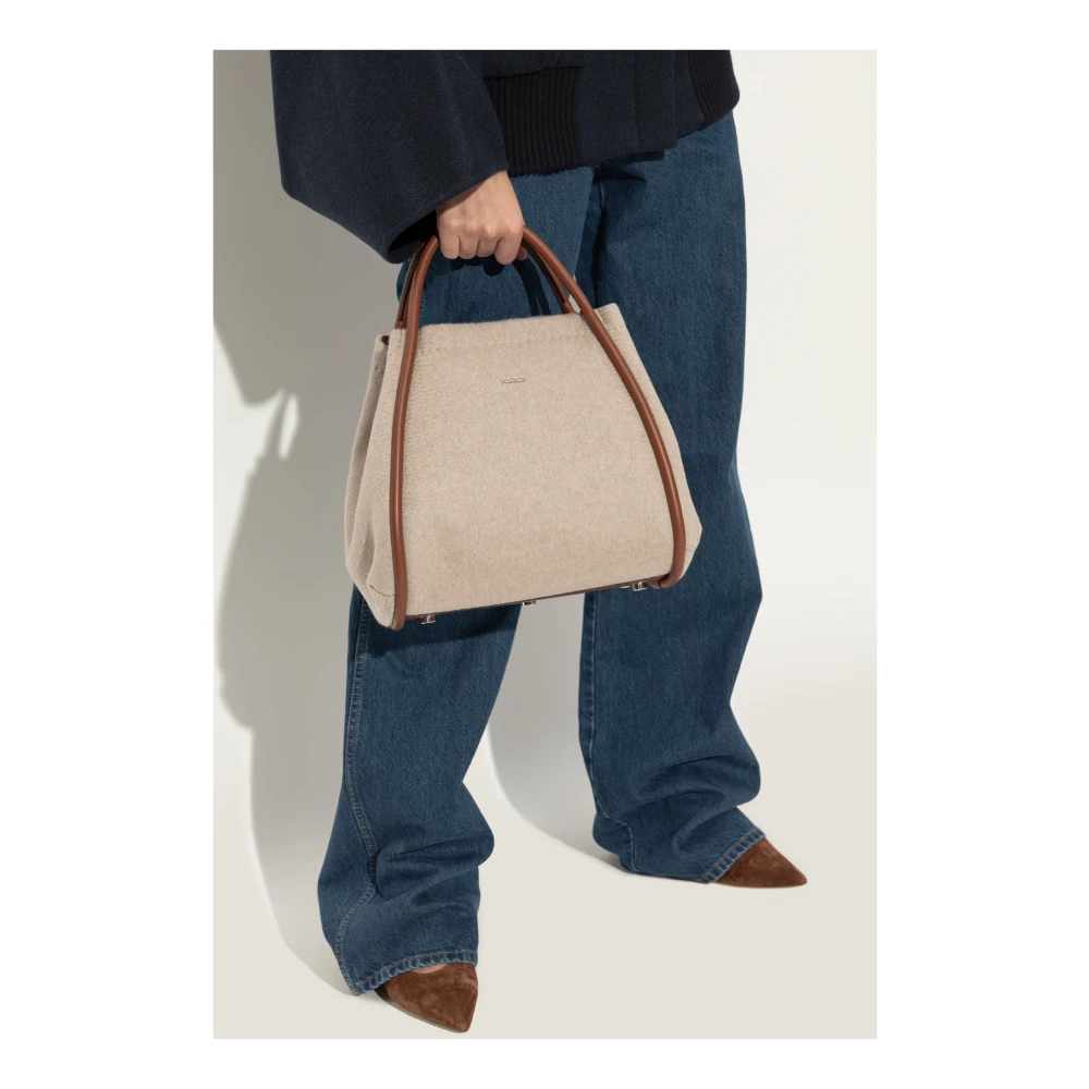 Max Mara Tas Marine Klein type shopper Beige Dames