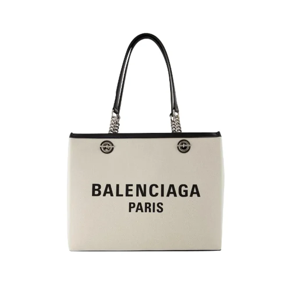Balenciaga Vintage Pre-owned Cotton balenciaga-bags Beige Dames